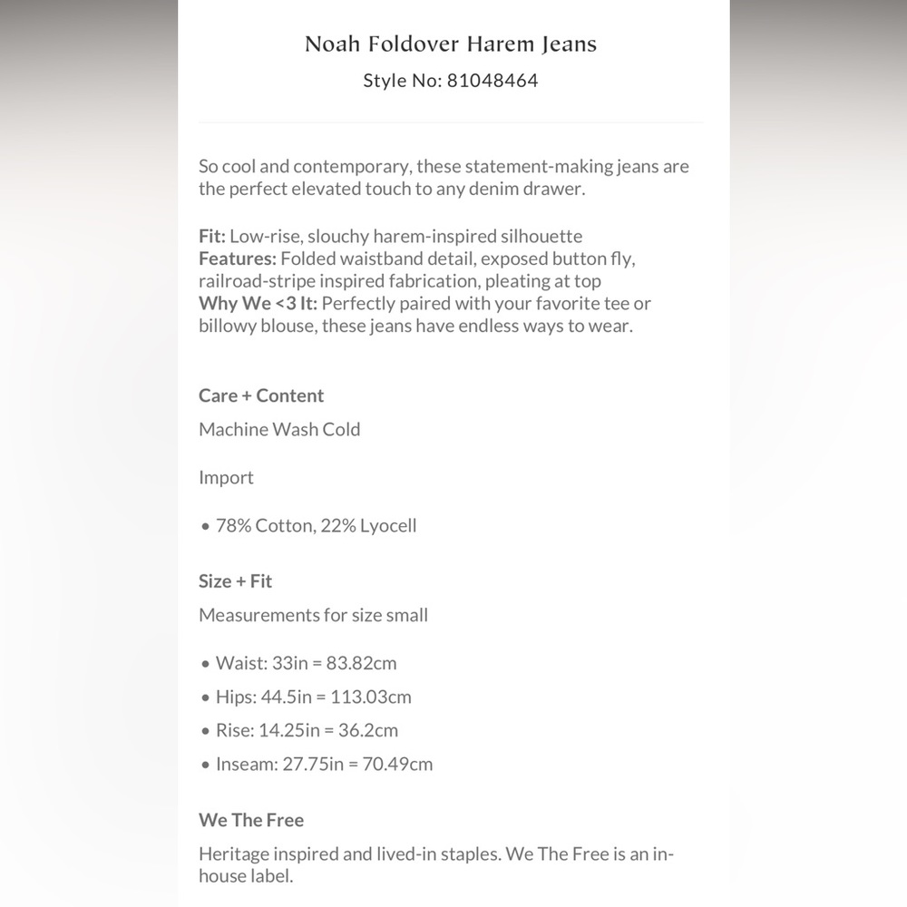 Free People Noah Foldover Jeans - Picture 4 of 11